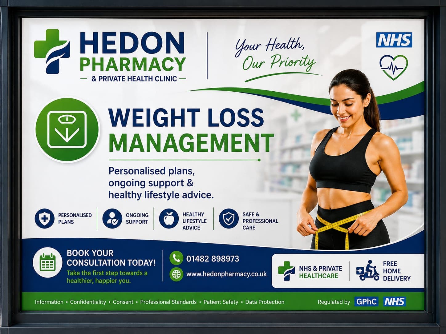 Weight Loss Management - Hedon Pharmacy brochure sheet